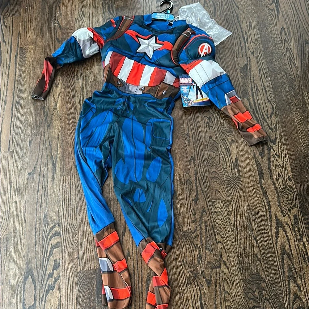 Captain America Kids Costume - Blue, Red, White 12-14